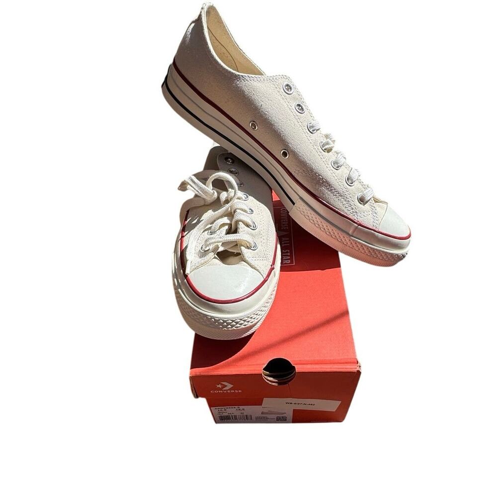 NWT Converse Chuck 70 Ox Low Top Sneakers Parchment/Egret Men 10.5 Women 12.5